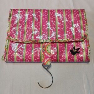 Enchante Accessories Pink Trifold Hanging Toiletry Travel Bag NWOT!